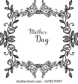 Vector illustration writing your are great with bright pink wreath frame