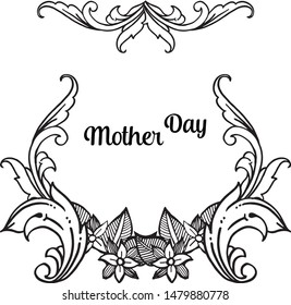 Vector illustration writing your are great with floral frames isolated on white backdrop