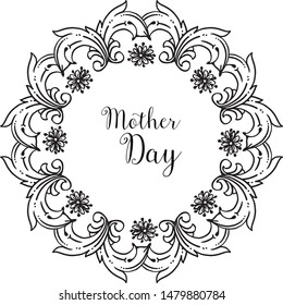 Vector illustration writing your are great with floral frames isolated on white backdrop