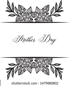 Vector illustration writing your are great with floral frames isolated on white backdrop