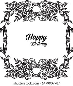 Vector illustration writing your are great with texture leaf floral frame