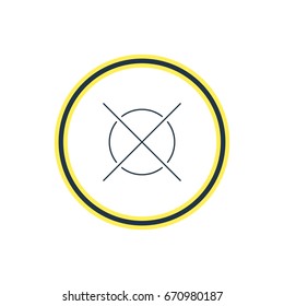 Vector Illustration Of Wrong Outline. Beautiful Interface Element Also Can Be Used As Cancel Element.