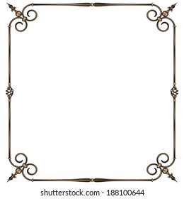 vector illustration wrought -iron frame. gradient 