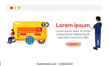 vector Illustration www Website design