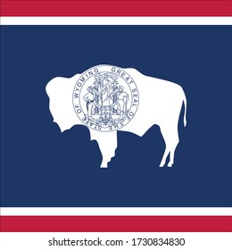 ilustración vectorial de la bandera Wyoming