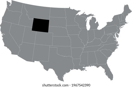 vector illustration of Wyoming State map