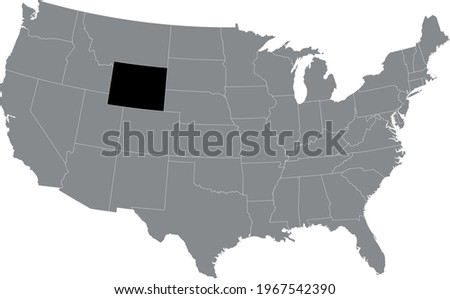 vector illustration of Wyoming State map