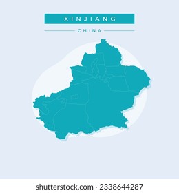 Vektorgrafik-Vektorgrafik von Xinjiang Karte China