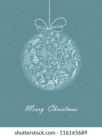 Vector illustration of Xmas ball