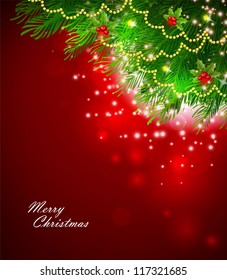 Vector illustration of Xmas branch