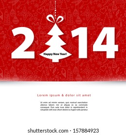 Vector illustration of Xmas tree