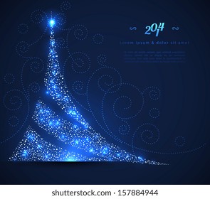 Vector illustration of Xmas tree