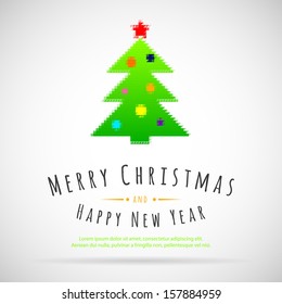 Vector illustration of Xmas tree