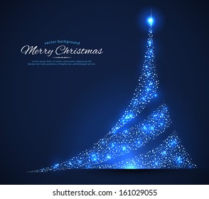 Vector illustration of Xmas tree