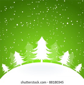 Vector illustration of Xmas tree