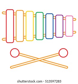 Vector Illustration Of Xylophone