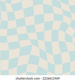 Ilustración vectorial. Fondo Y2k. Afiches geométricos simples y geniales. Colores de tablero de ajedrez en tonos pastel. Adecuado como paleta para la impresión de patrones o textiles.