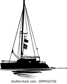Vektorgrafik der Yacht