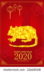 A vector illustration of year of rat design for Chinese New Year celebration