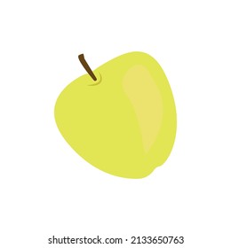 Vektorgrafik-gelber Apfel einzeln