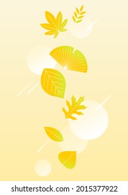 Vector illustration yellow autumn leaves.