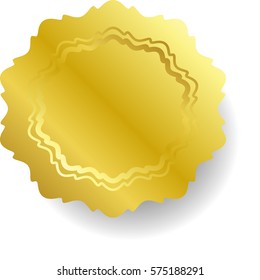 Vector Illustration of Yellow Badge Icon

