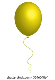 Vector illustration of yellow balloon