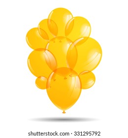 Vector Illustration of Yellow Balloons