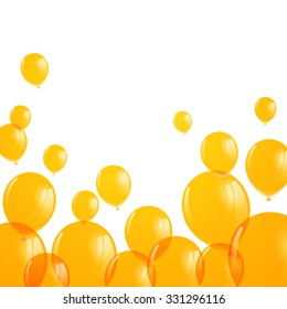 Vector Illustration of Yellow Balloons