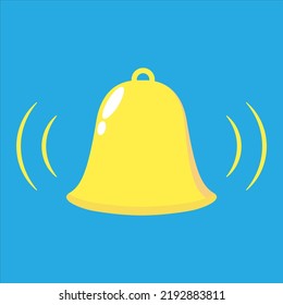 
ilustración vectorial del sonido de campana amarilla
