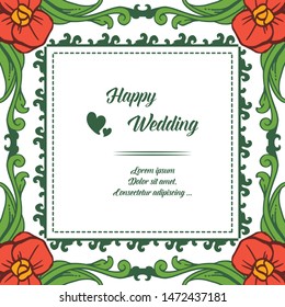 Vector illustration yellow bouqet frame for design will you marry me