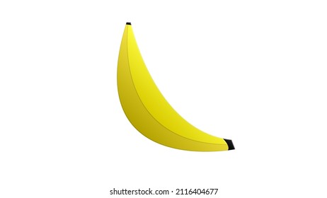 vector illustration. yellow, bright, trendy and stylish banana on a white background. cute banana, illustration in stylish color. banana for illustrating cafes and restaurants