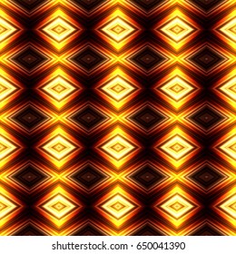 Vector illustration yellow brown glowing seamless background for greeting card, postcard, business card or poster