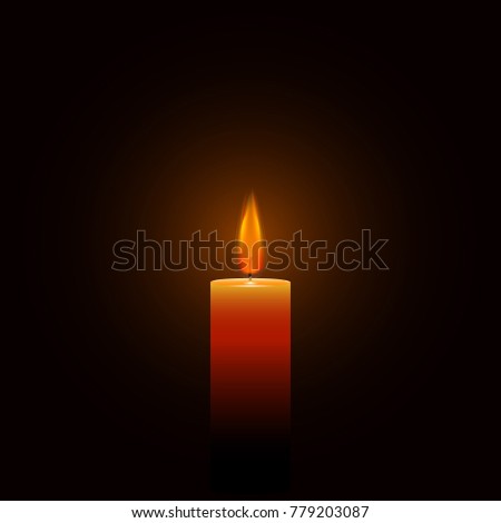 Candle light with flame