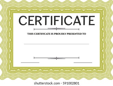 Icono de la ilustración vectorial del certificado amarillo
