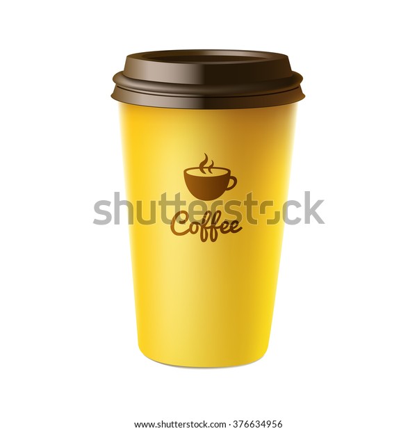 Download Vector Illustration Yellow Coffee Paper Cup Stock Vector Royalty Free 376634956 PSD Mockup Templates