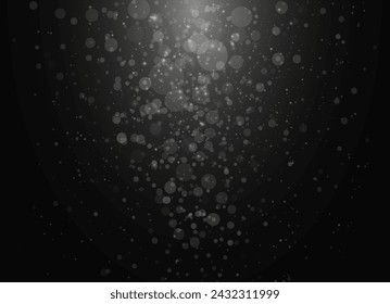 Vector illustration of yellow dust shining in sunlight, against a background of golden glitter and sparks.