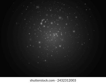 Vector illustration of yellow dust shining in sunlight, against a background of golden glitter and sparks.