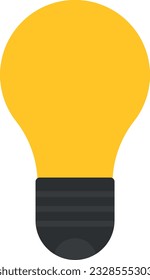 Vector illustration of a yellow electric bulb. Idea, creativity and innovation concept.