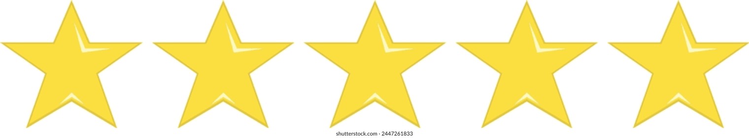 vector illustration yellow five stars concept rating