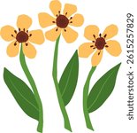 vector illustration of a yellow flower	