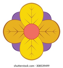 Vector Illustration of Yellow Flower