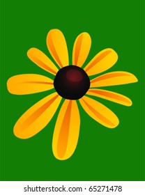 vector illustration of a yellow flower