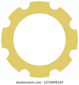 icono aislado de máquina de engranajes amarillos de ilustración vectorial