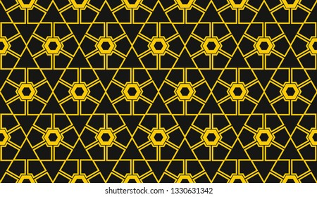 Vector illustration yellow geometric abstract background