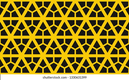 Vector illustration yellow geometric abstract background