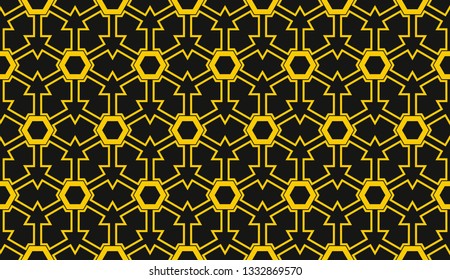 Vector illustration yellow geometric abstract background