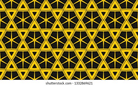 Vector illustration yellow geometric abstract background