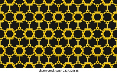 Vector illustration yellow geometric abstract background