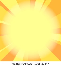 Ilustração vetorial de um plano de fundo amarelo de gradiente de explosão solar.